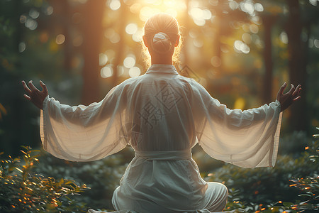 冰与火太极森林里的女人背景