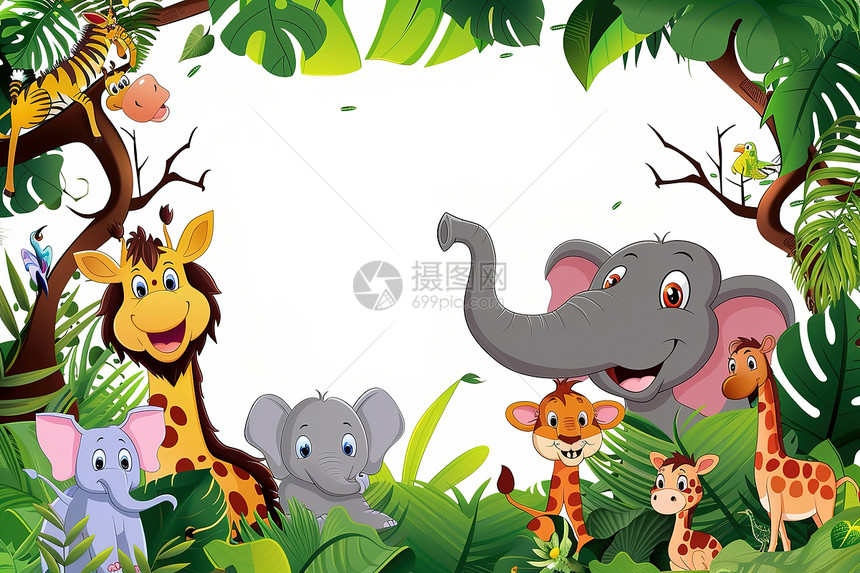 丛林里的动物图片
