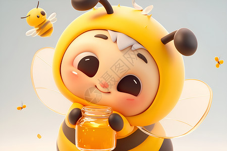 可爱的小蜜蜂角色高清图片