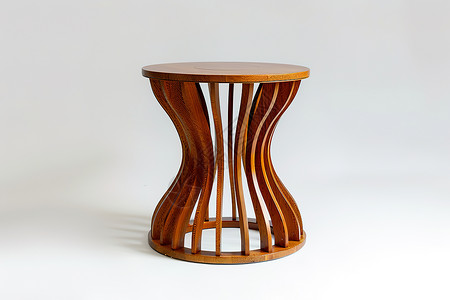 木质椅子圆形木质桌子高清图片