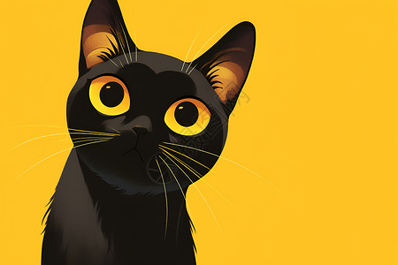 帅气的黑猫es存储的关键字爱宠高清图片