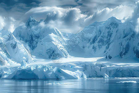 漂亮的冰山背景图片