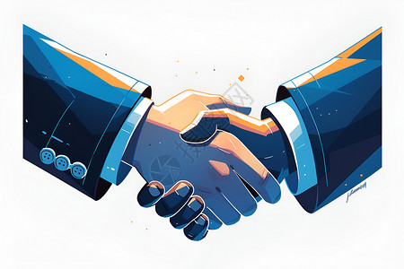 商务谈判素材商务谈判的握手插画