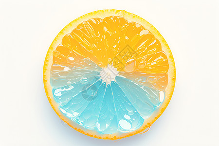 橙色美食橙色柠檬水果插画