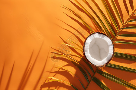 新鲜美味的椰子背景图片