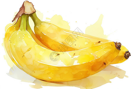 香蕉蓝莓汁香蕉的插画插画