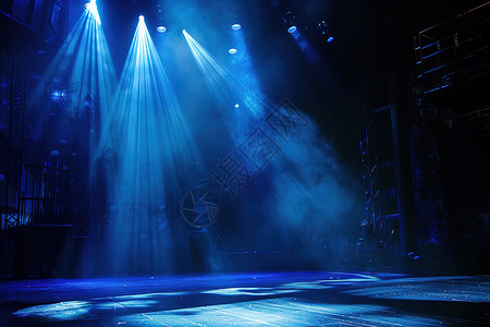 舞台光束舞台中的灯光插画