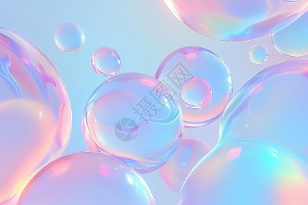 泡泡面膜粉嫩的气球插画