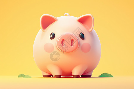 富有猪可爱的小猪插画