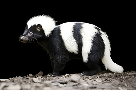 黑白色的小动物高清图片
