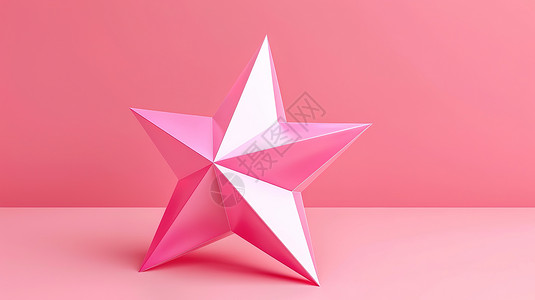粉白色的折纸星星背景图片