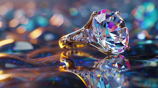 首饰饰品璀璨的钻石戒指设计图片