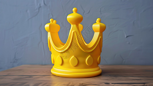 桌上摆件皇冠在木桌上背景