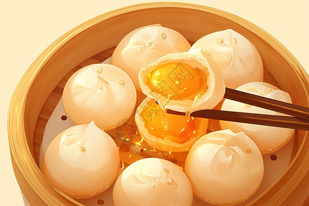 筷子夹牛肉筷子夹鸡蛋插画