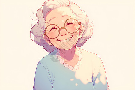 慈祥的奶奶慈祥的祖母插画