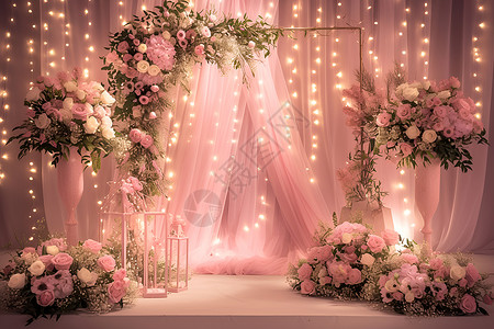 婚礼场地中的玫瑰高清图片