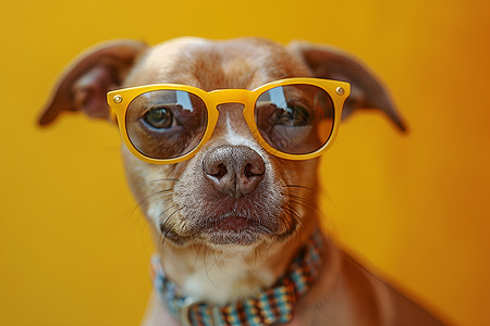戴墨镜狗戴着眼镜的狗狗背景