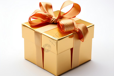 礼盒3D金色圣诞礼盒背景