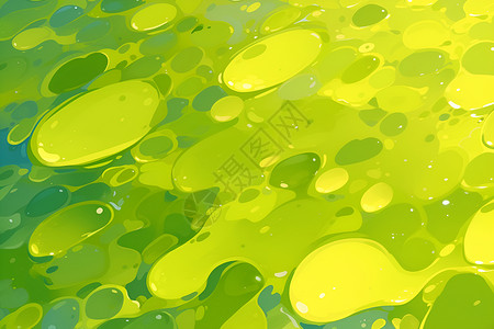绚烂的绿色流体背景图片