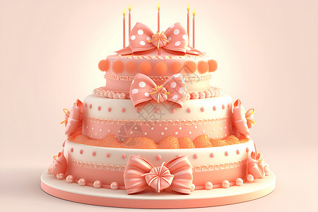 生日蛋糕插画背景图片