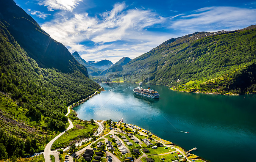 吉兰格峡湾,美丽的自然挪威峡湾挪威游客最多的旅游景点之吉兰格峡湾,联合国教科文织的世界遗产图片