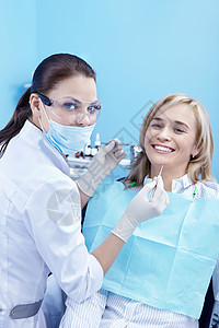 牙医接待处的病人背景图片