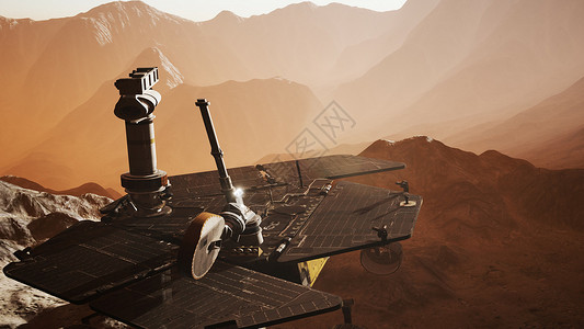 探索红色星球表面的机会火星机会火星探索红色星球的表面背景图片