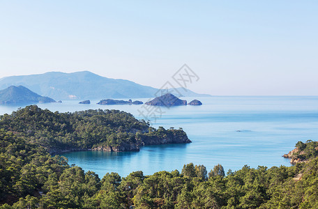 土耳其美丽的海岸线神奇的自然景观沿着荔枝徒步旅行的方式图片