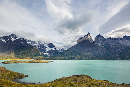 克尔科诺斯智利托雷斯德尔帕西公园美丽的山景世界著名的徒步旅行地区背景