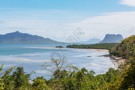 美丽的海景海湾山岛,巴拉望,菲律宾度假宁静美丽的热带自然图片