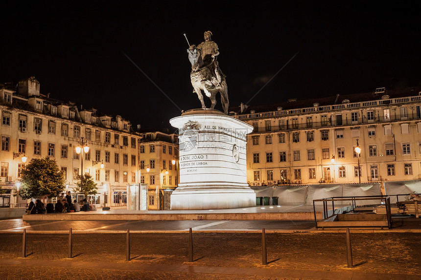 葡萄牙里斯本市的罗西奥广场佩德罗IV广场图片