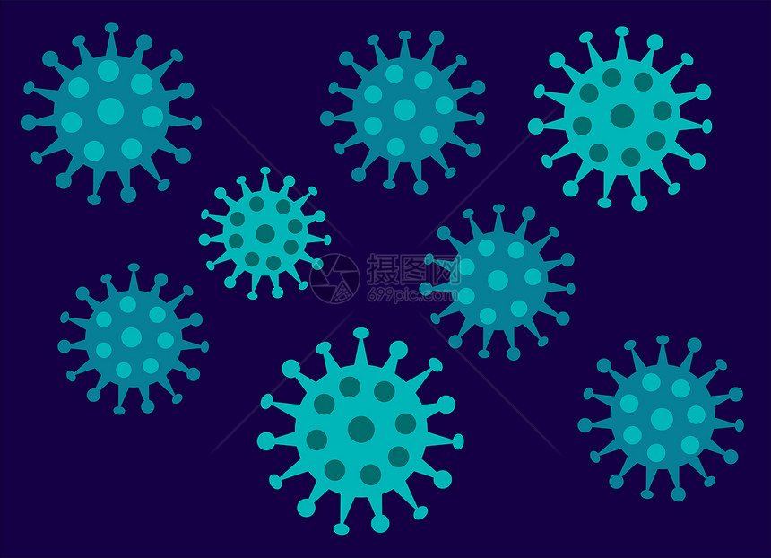 冠状病细菌细胞图解背景图片