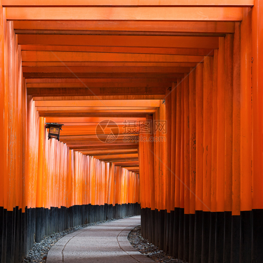 日本京都的FushimiInariTaisha神社的Ver百万托里路径日本京都的FushimiInariTaisha神社图片
