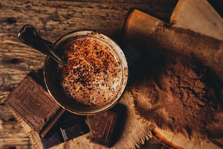 美味的巧克力咖啡高清图片