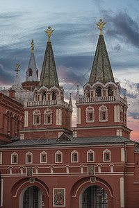 俄罗斯历史博物馆位于莫斯科的红色广场上图片