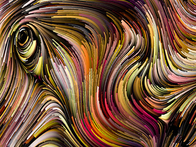 油漆运动系列明亮的弯曲颜色链艺术,创造力运动的背景图片