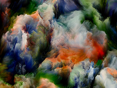 ps烟雾笔刷油漆烟雾彩色梦想系列关于想象力创造力艺术绘画的梯度光谱色调的背景背景