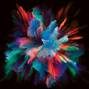 能量爆炸色彩情感系列背景的色彩爆发飞溅爆炸的,想象力,创意艺术背景