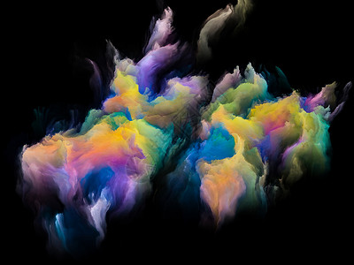 着色系列三维生动的云层艺术想象力创造力教育的抽象图片
