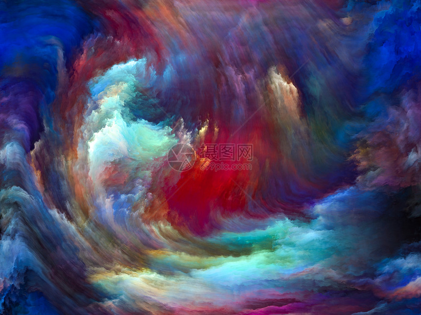 涡旋扭转漩涡系列画布上的色彩运动背景,艺术创造力想象力图片