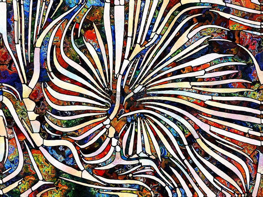 破碎的颜色彩色玻璃系列的统色彩纹理碎片图案的构成与碎片化艺术诗歌的统相结合图片