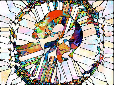 支离破碎的彩色玻璃系列的光谱纹理统色彩纹理碎片图案的背景,以片段艺术诗歌的统为背景