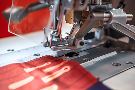 专业缝纫机特写现代纺工业图片