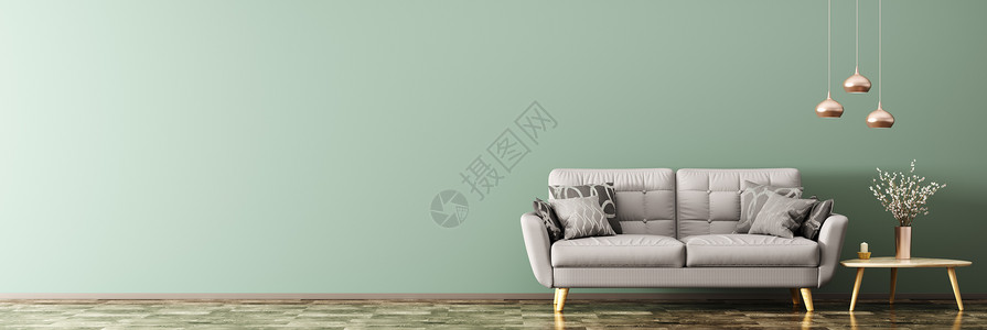 灰色经典墙房当代的沙发纺织品高清图片