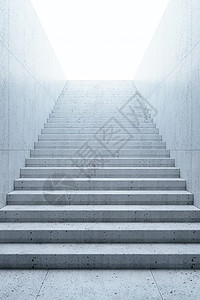 混凝土楼梯引导向上,三维渲染图片
