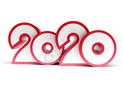 2020年新年快乐创意背景或贺卡三维渲染背景图片