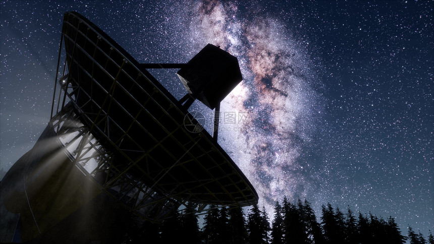 夜空恒星下的天文台超脱图片