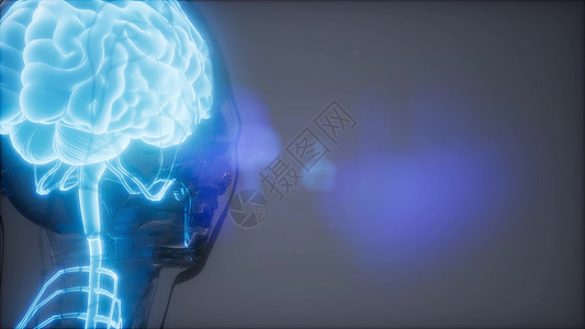 磁材科学解剖扫描人脑设计图片