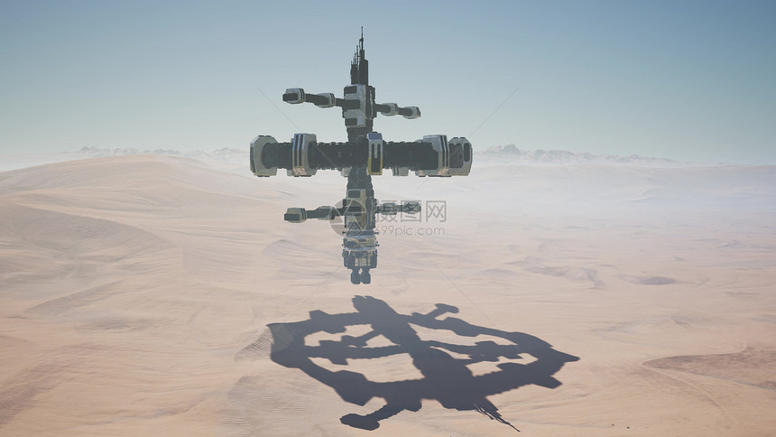 外星飞船沙漠上UFO景观UFO外星飞船沙漠上UFO图片