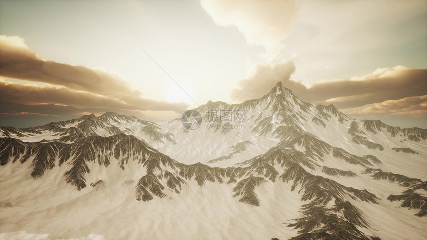 日落阿尔卑斯欧洲滑雪胜地阿尔卑斯山的日落图片